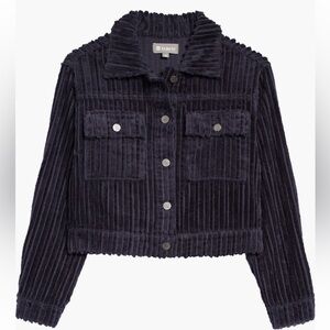 Tractr | Cropped Corduroy Jacket | Girls L | Navy Blue